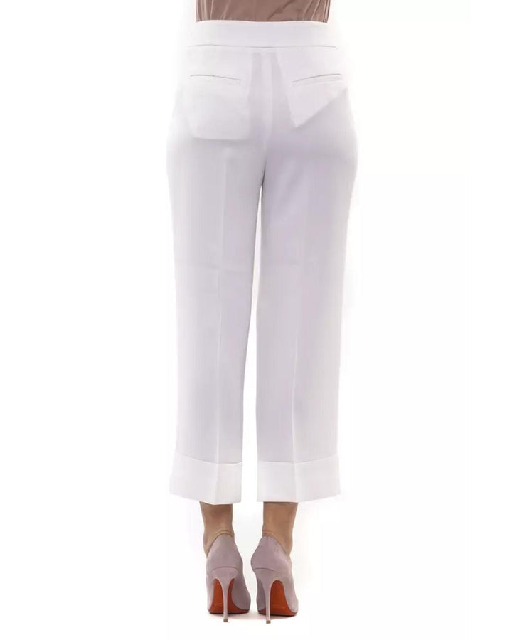 High Waist Palazzo Pants with Front and Back Pockets 42 IT Women