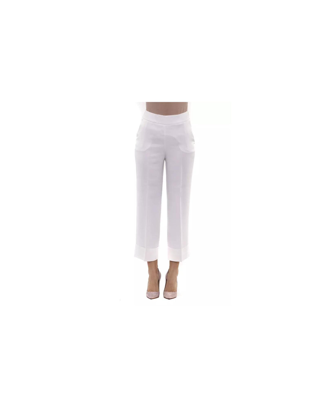 High Waist Palazzo Pants with Front and Back Pockets 44 IT Women