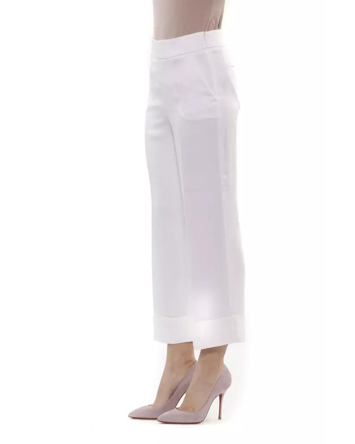 High Waist Palazzo Pants with Front and Back Pockets 44 IT Women