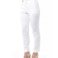 High Waist Slim Fit Trousers with Front and Back Pockets and Zip Closure 44 IT Women