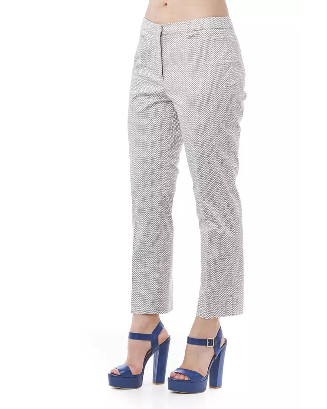 Geometric Pattern Regular Fit Trousers 48 IT Women