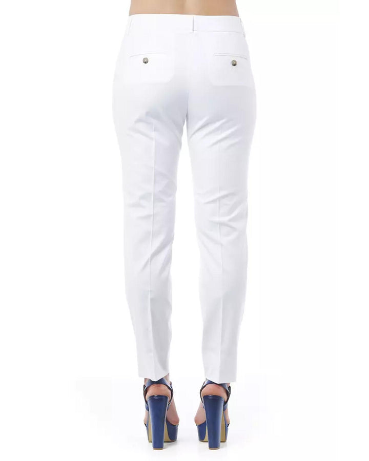 Regular Fit Stretch Pants with Shaped Front Pockets and Threaded Back Pockets 50 IT Women