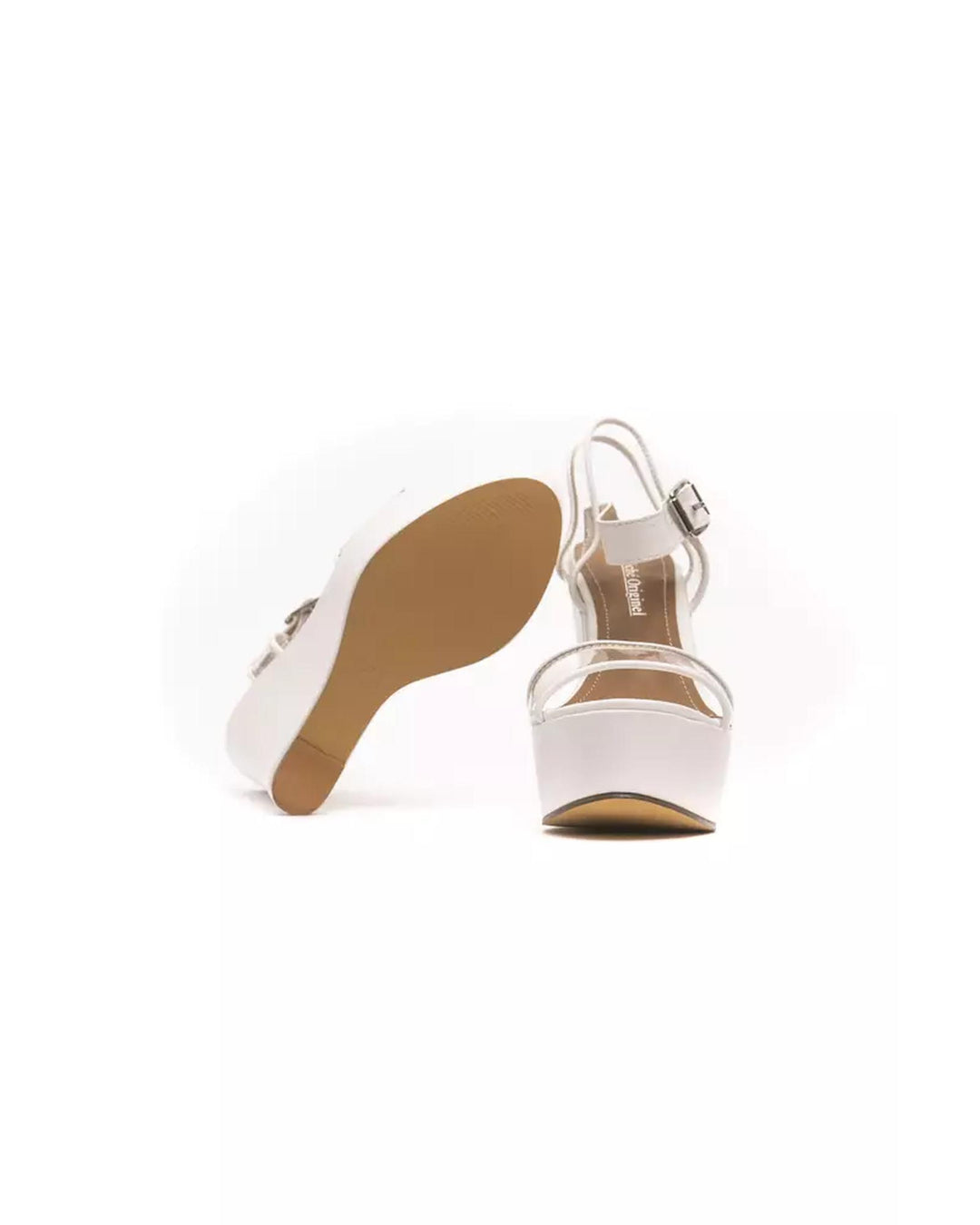 Transparent Band Wedge Sandal with Ankle Strap and Platform 37 EU Women