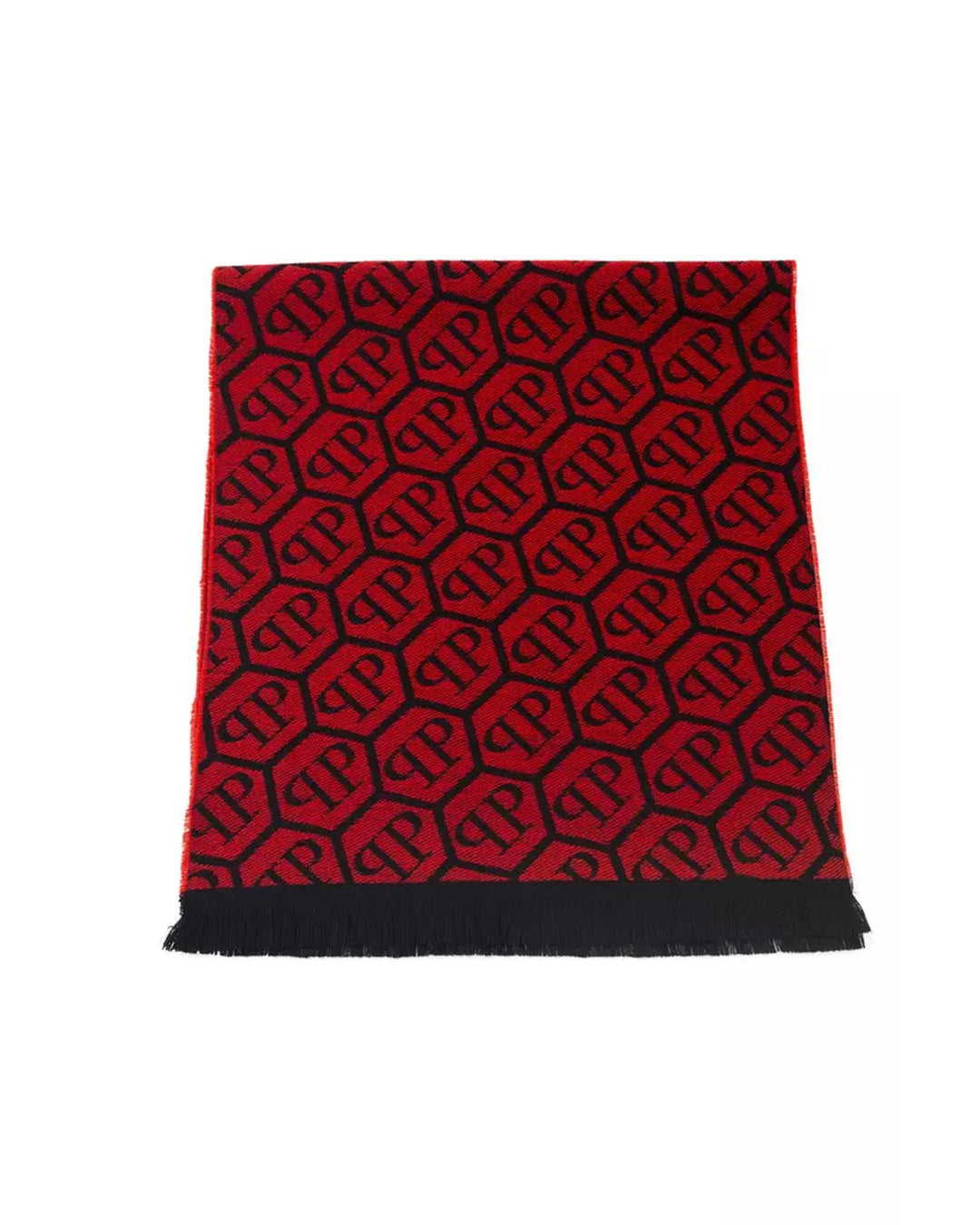 Monogram Fringed Scarf One Size Men