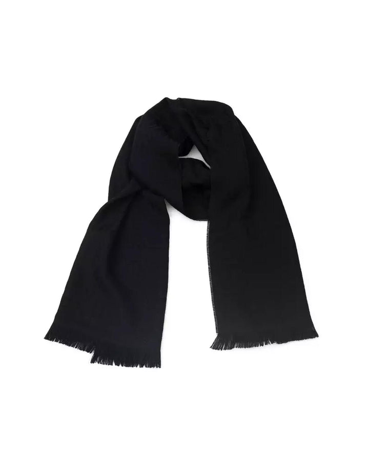 Monogram Fringed Hems Scarf One Size Men