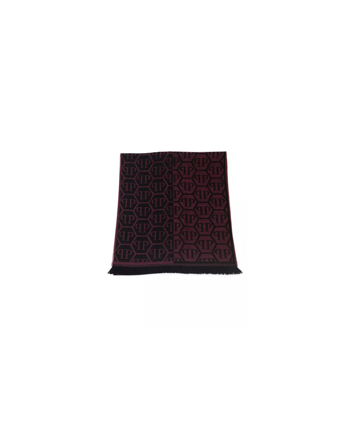 Monogram Fringed Hem Scarf One Size Men