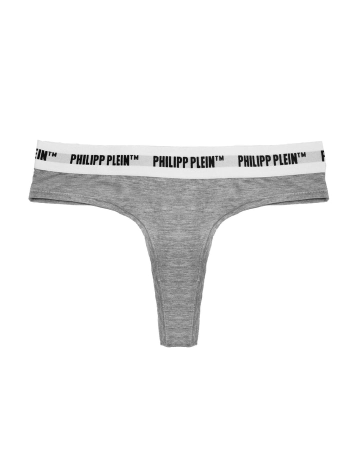 Philipp Plein Womens Thong (2-Piece Pack) with Brand Logo L Women