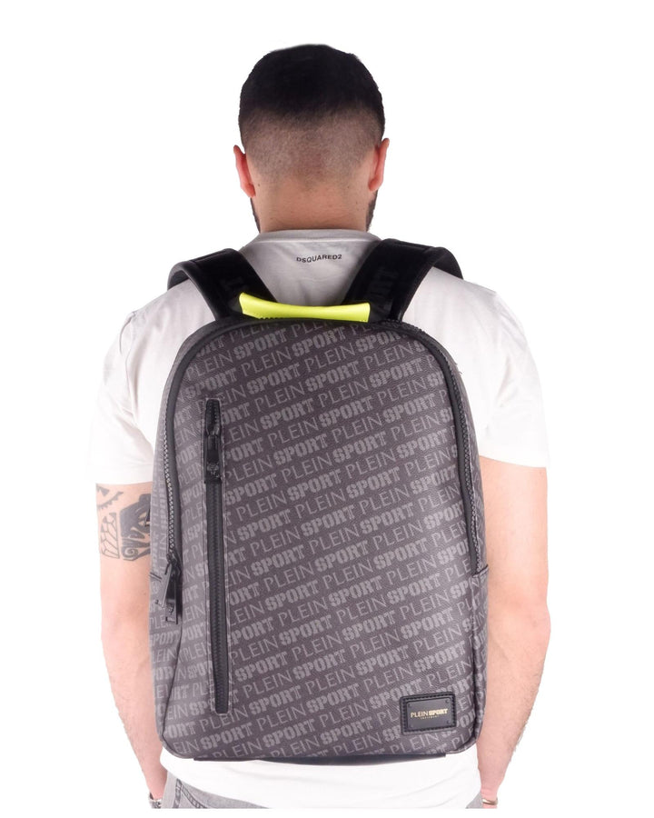 Plein Sport Logo Print Zip Closure Backpack One Size Men