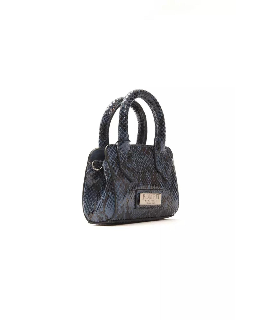 Python Print Leather Mini Tote Handbag One Size Women