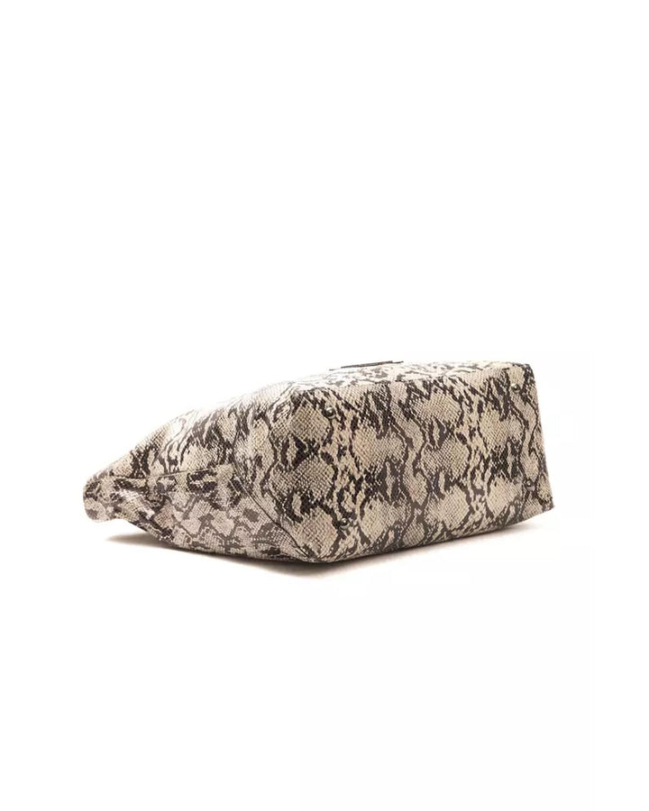 Python Print Leather Shoulder Bag One Size Women