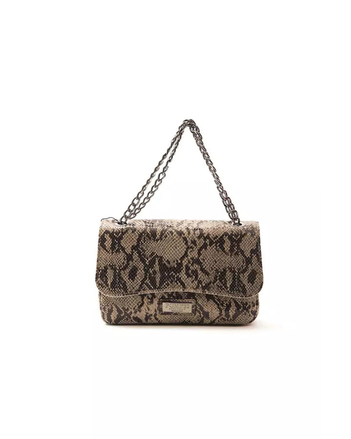 Python Print Leather Crossbody Bag One Size Women