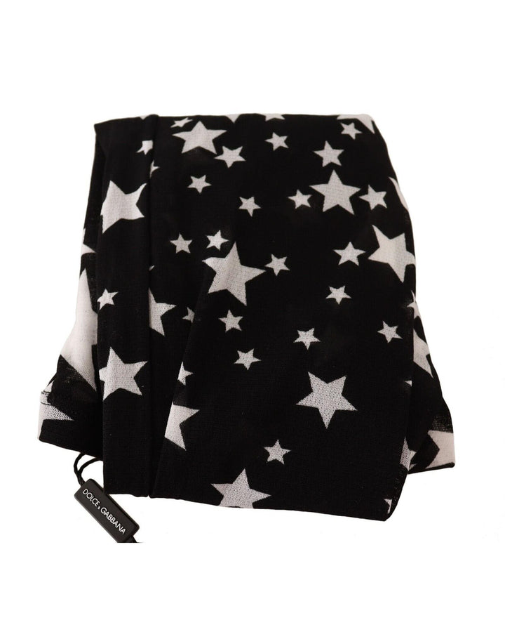 Nylon Micro Mesh Tights with All-Over Stars Print M Women