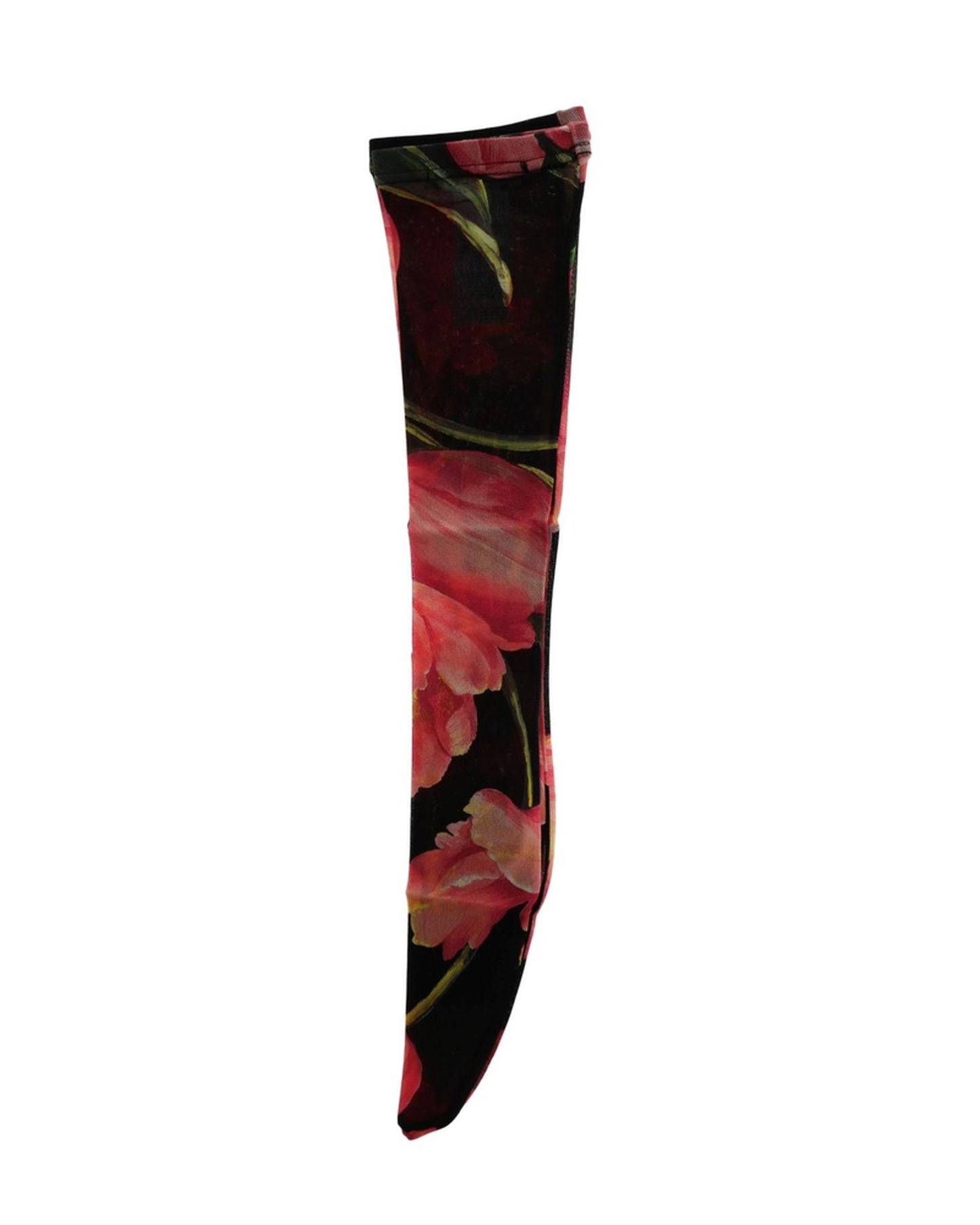 Floral Stretch Stockings with Logo Details S Women