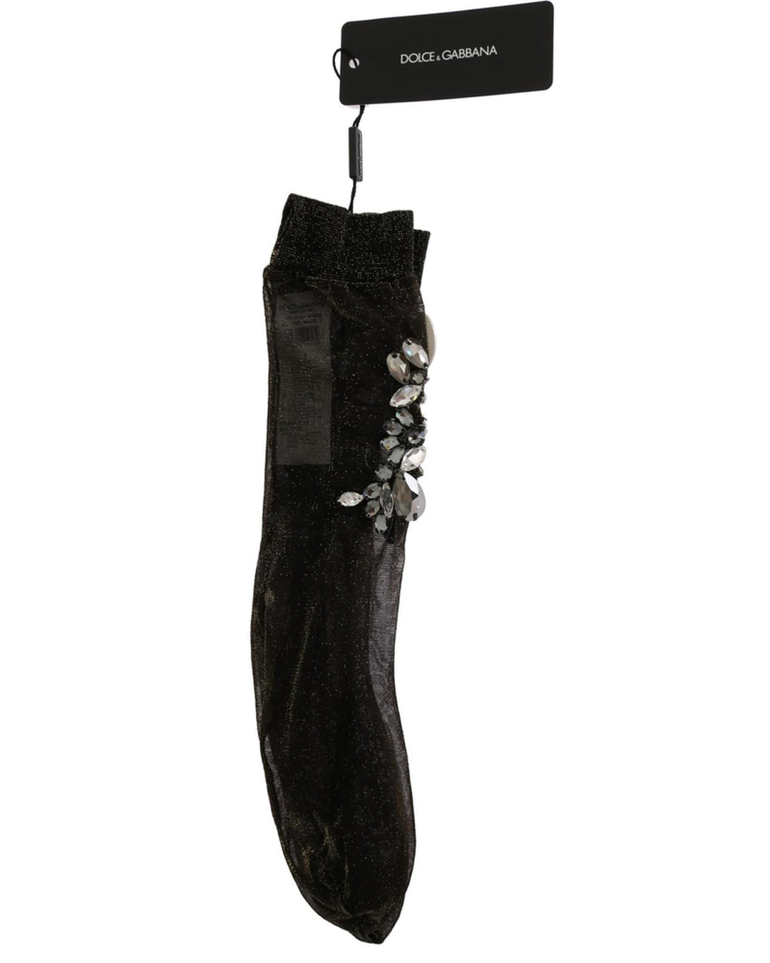 Embellished Stretch Mid Calf Stockings by Dolce & Gabbana M Women