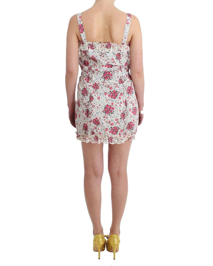 Floral Beach Dress with Waistline Tie 46 IT Women