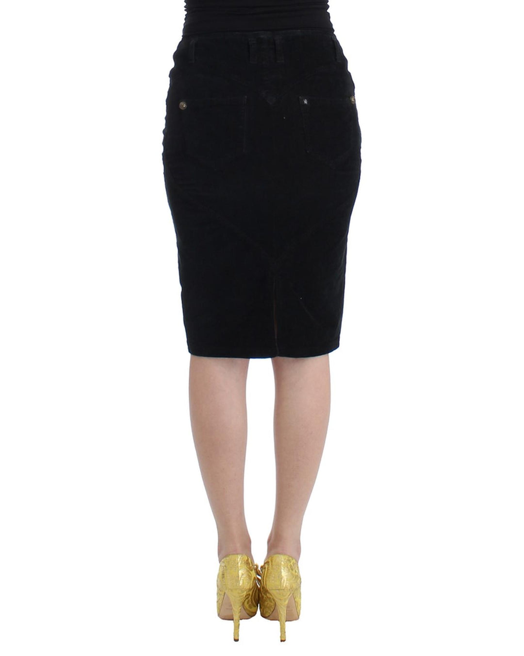 Just Cavalli Pencil Skirt with Logo Details 42 IT Women