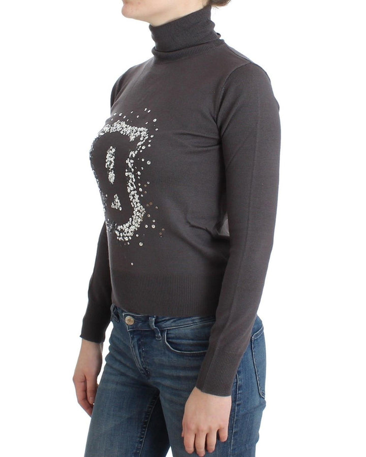 John Galliano Turtleneck Sweater with Logo Details XS Women