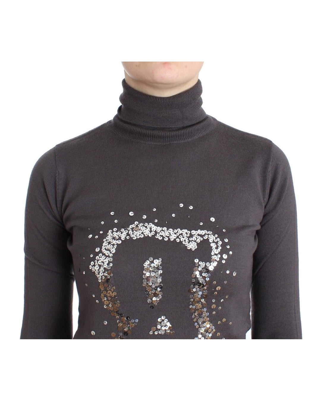 John Galliano Turtleneck Sweater with Logo Details XS Women