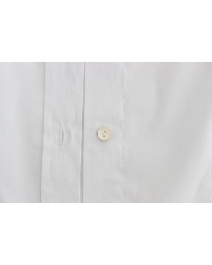 John Galliano White Cotton Stretch Shortsleeve Shirt Top 42 IT Women