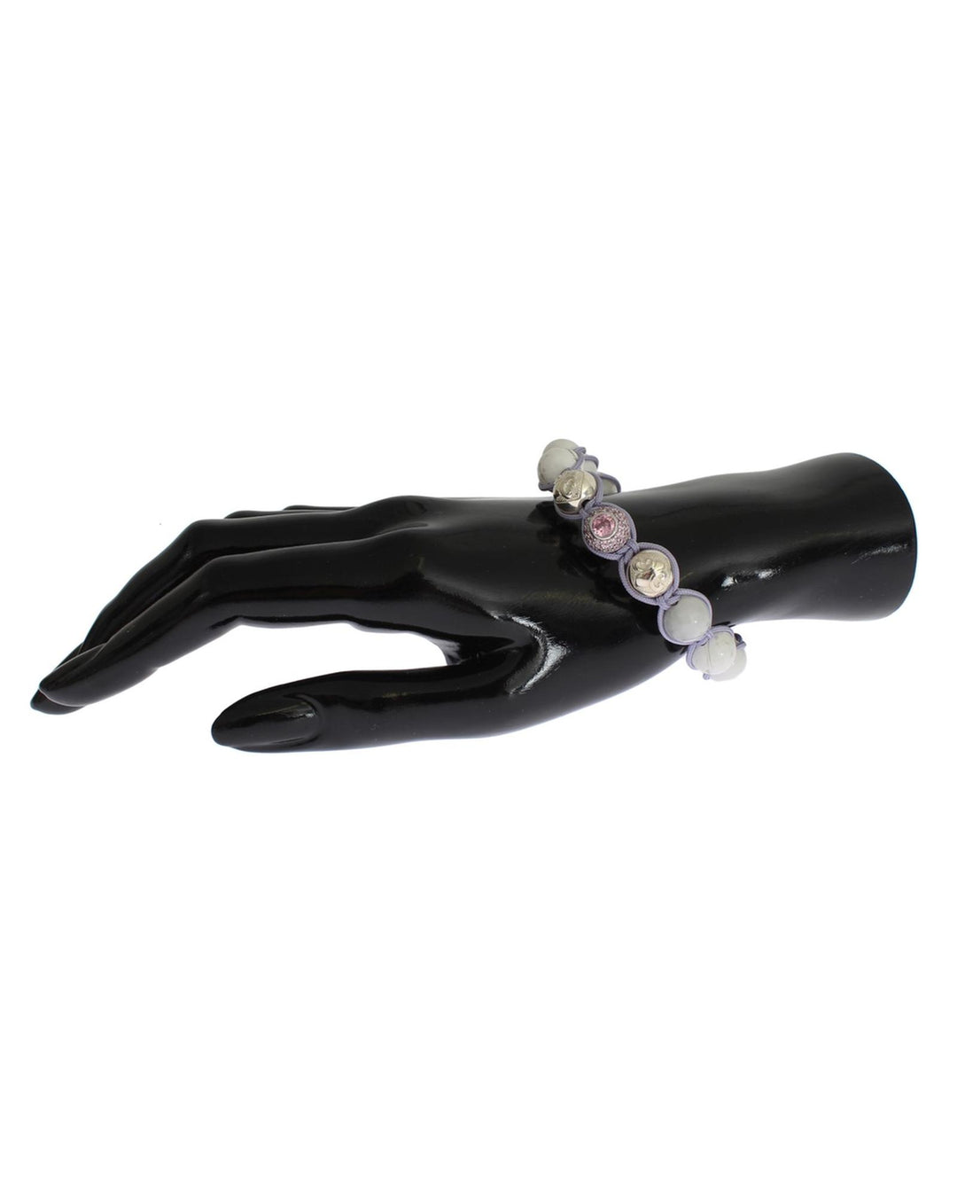 NIALAYA Sterling Silver Bracelet with Purple CZ and Howlite S Women