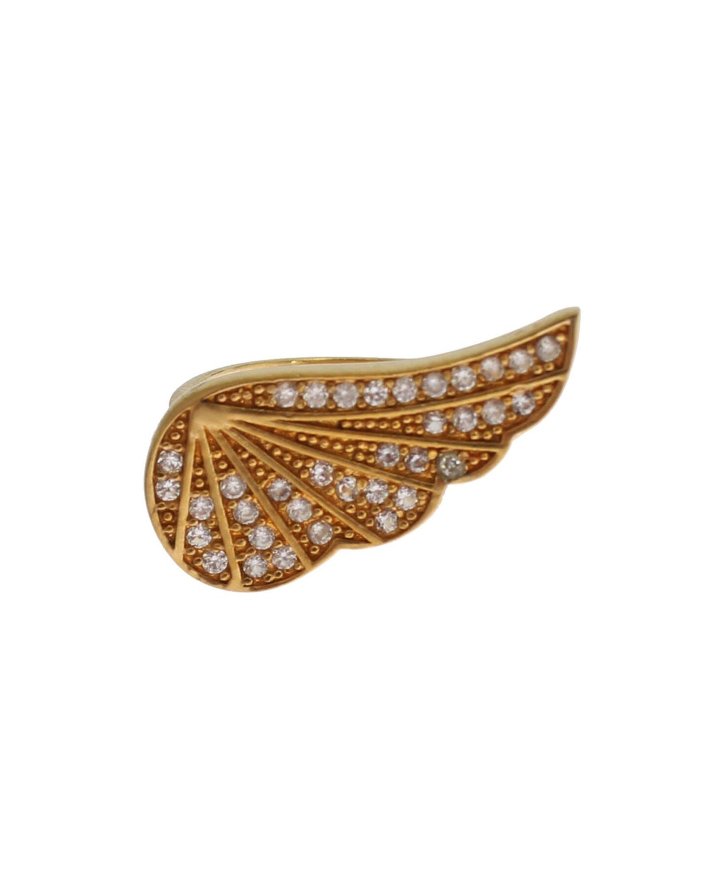 Gold Plated Sterling Silver CZ Ring 50 EU Women