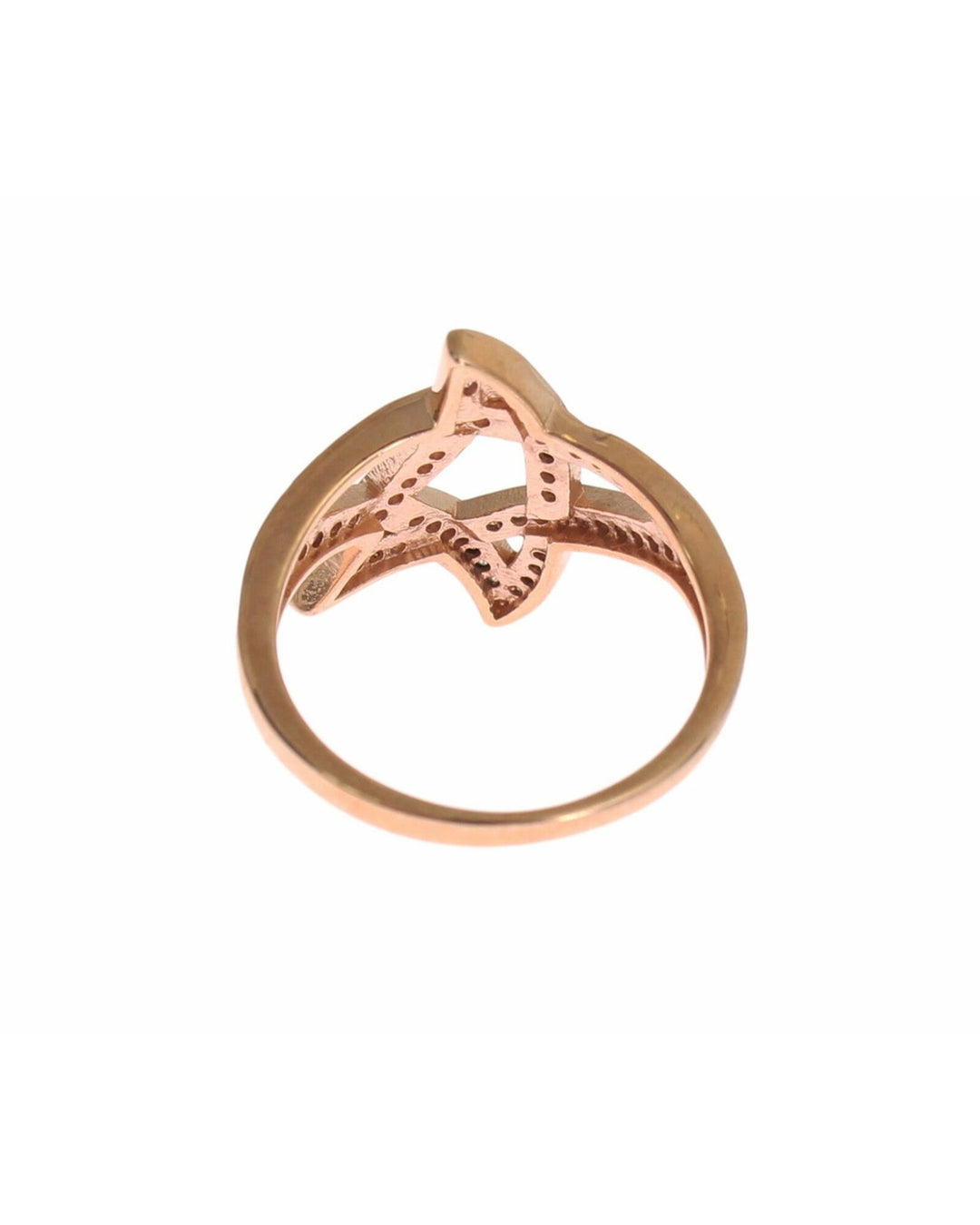 Authentic NIALAYA Pink Gold Plated Ring with Clear CZ 56 EU Women