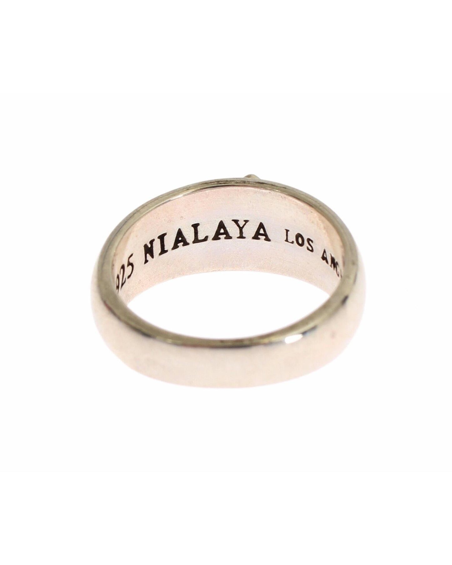 NIALAYA Mens Ring - Sterling Silver 60 EU Men