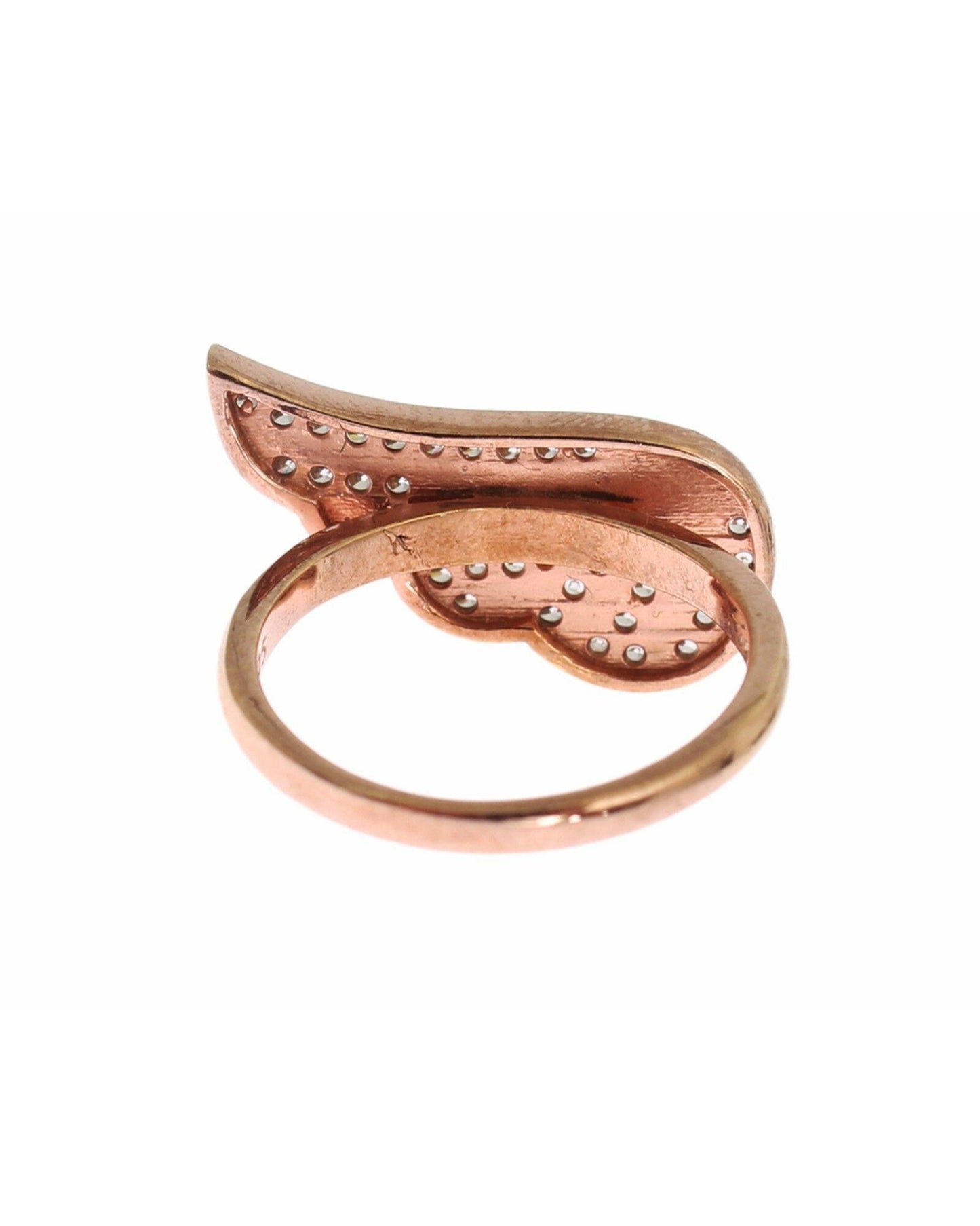 Authentic NIALAYA Ring with Pink Gold Plating and Clear CZ Crystals 47 EU Women