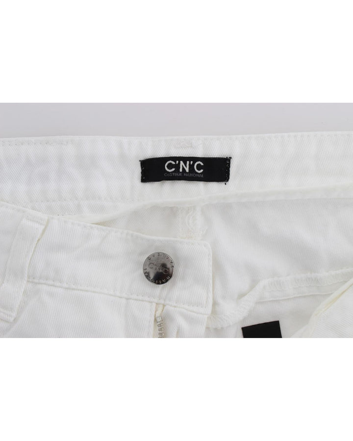 CoSTUME NATIONAL CNC Jeans - Slim Fit White 100% Cotton W26 US Women