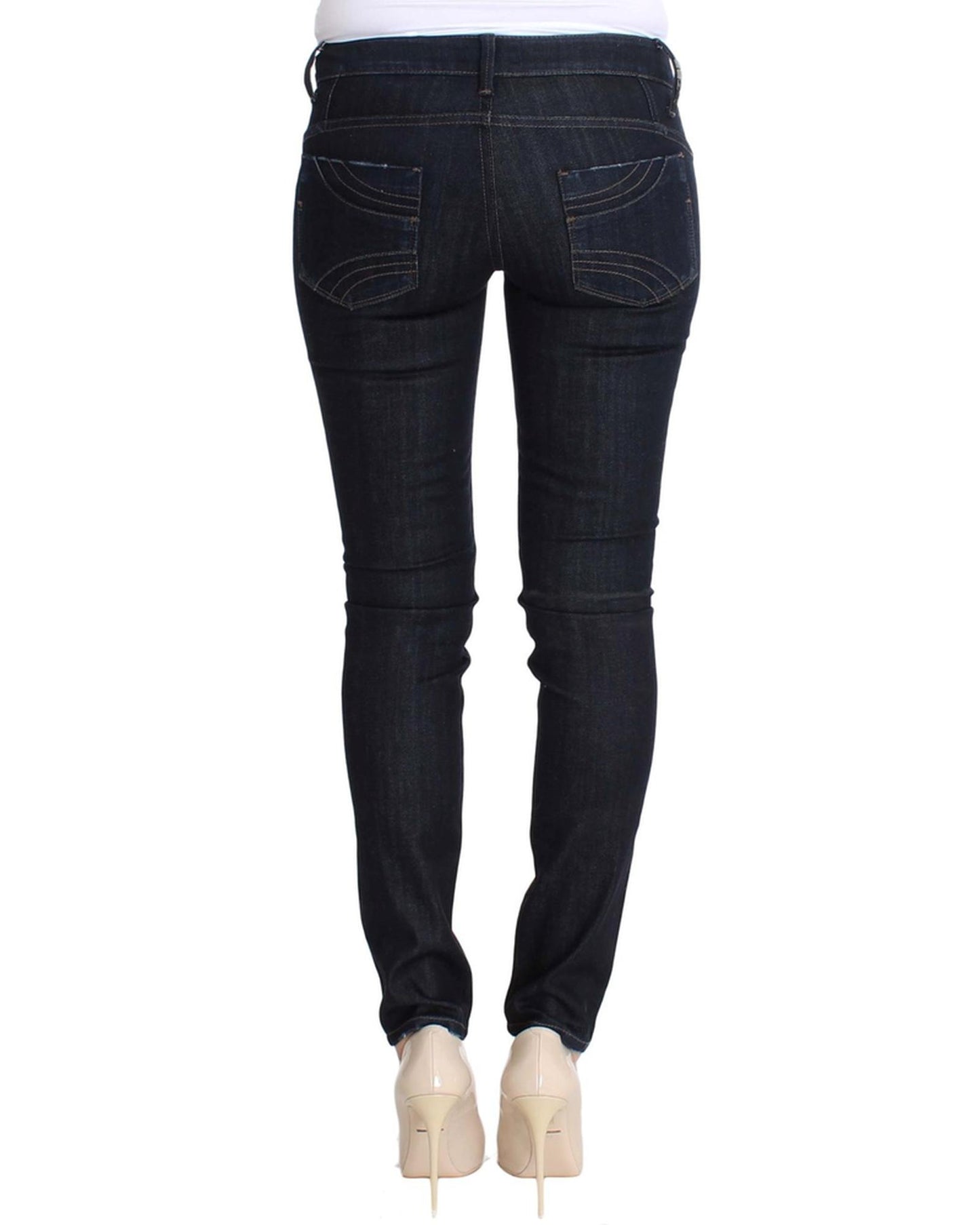 CNC Slim Fit Skinny Jeans with Logo Details W26 US Women