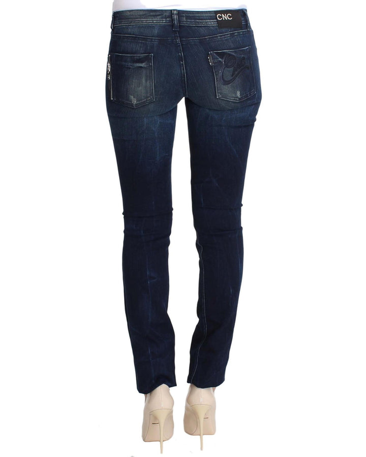 Brand New Costume National CNC Slim Fit Jeans with Logo Details W26 US Women