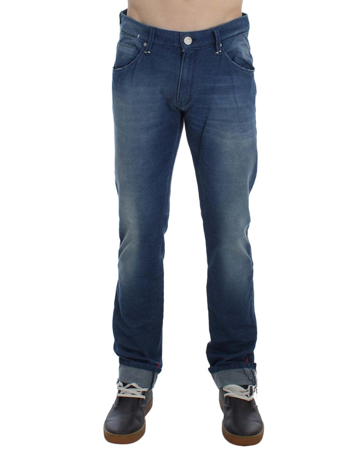 Authentic ACHT Mens Slim Fit Jeans with Logo Details W34 US Men