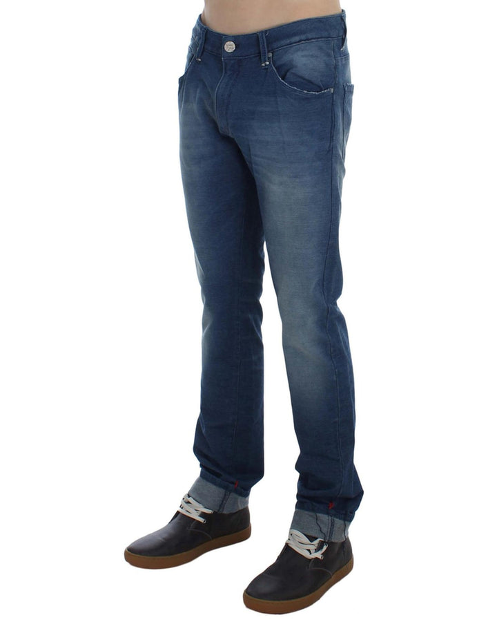 Authentic ACHT Mens Slim Fit Jeans with Logo Details W34 US Men