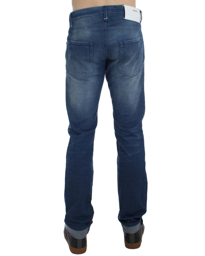 Authentic ACHT Mens Slim Fit Jeans with Logo Details W34 US Men