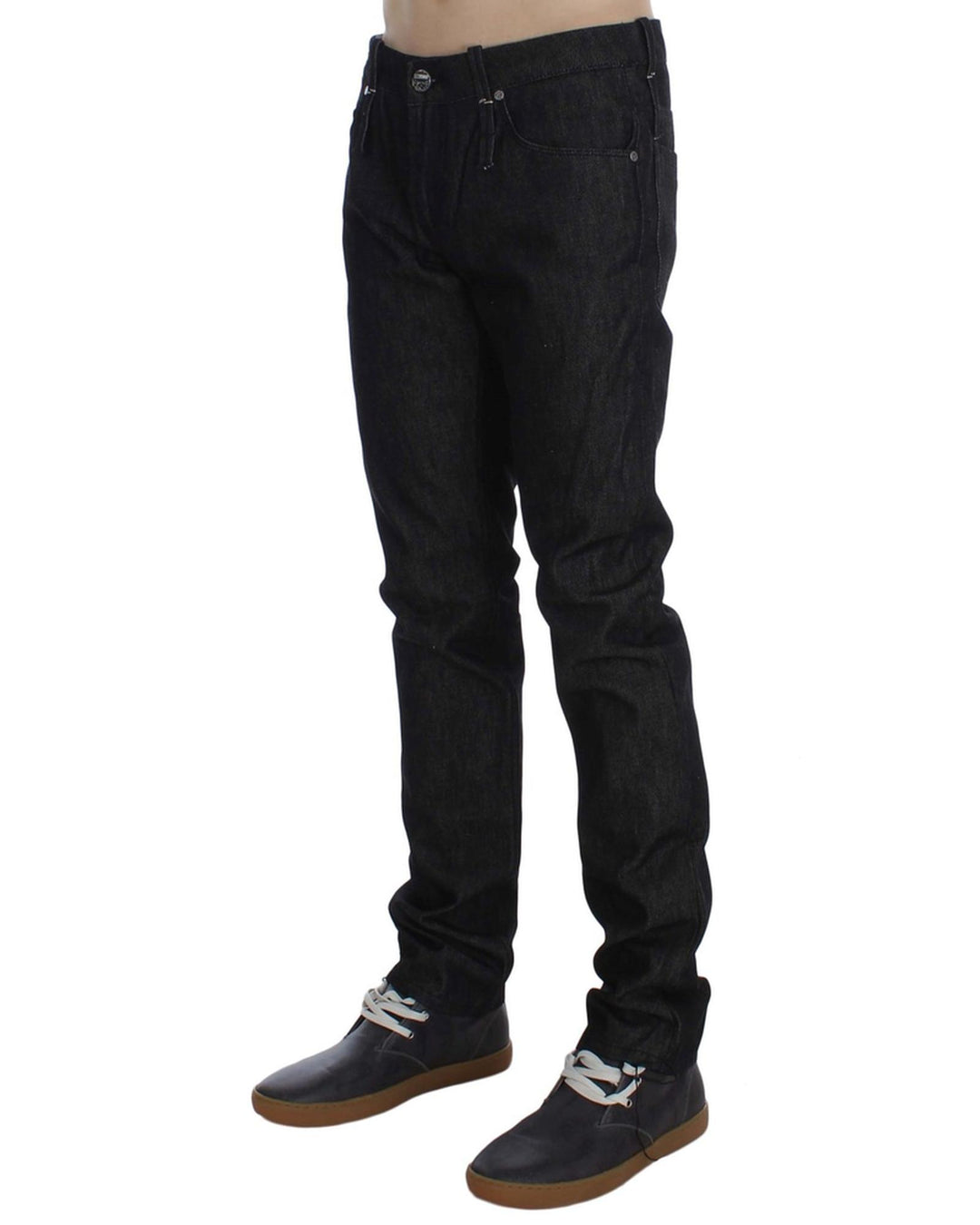 ACHT Mens Jeans - Slim Skinny Fit Logo Details W34 US Men