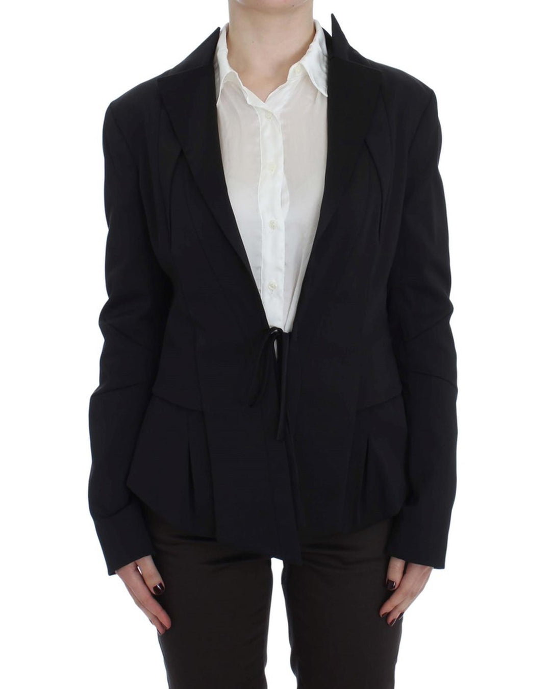 EXTE Black Stretch Blazer Jacket 42 IT Women