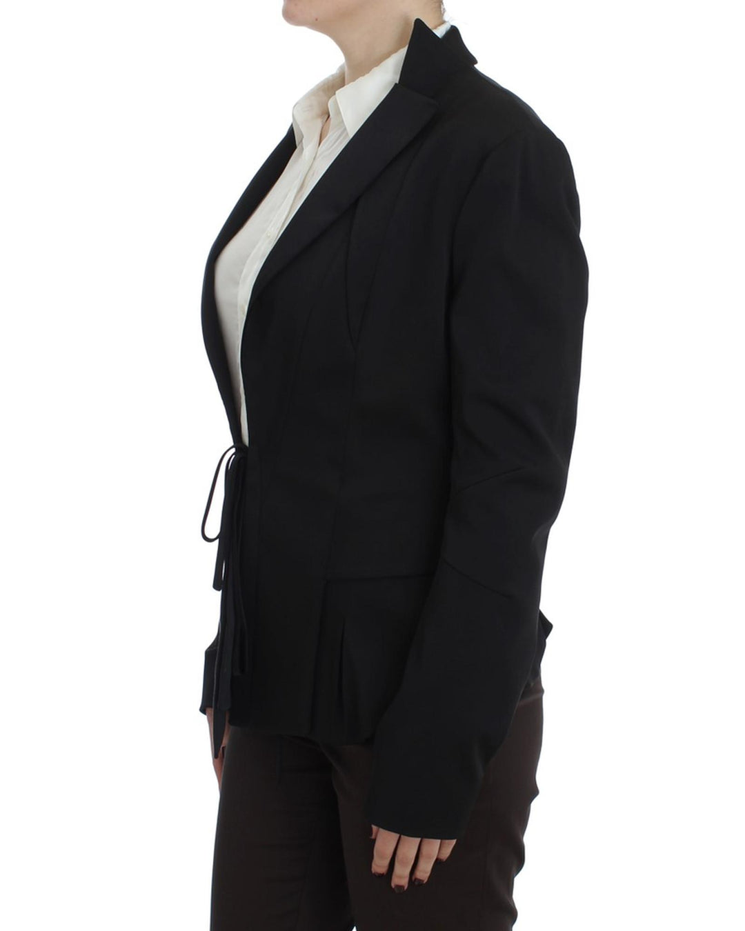 EXTE Black Stretch Blazer Jacket 42 IT Women