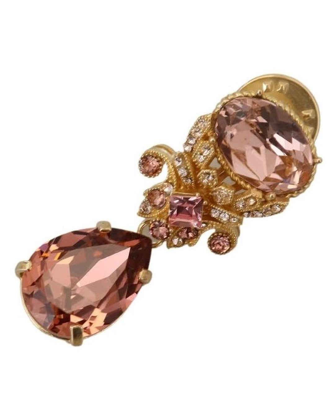 Dolce & Gabbana Crystal Embellished Dangling Brooch One Size Women