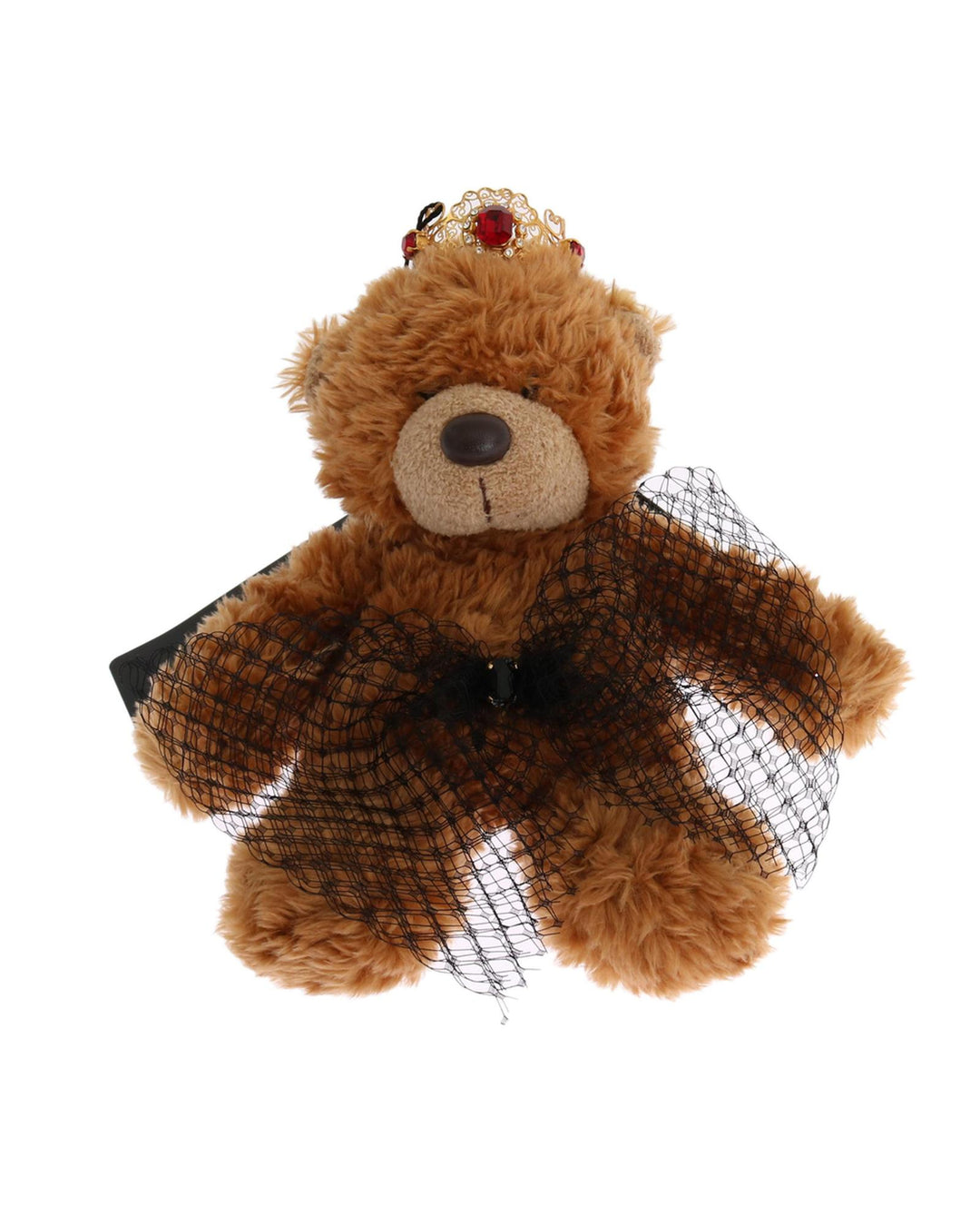 Dolce & Gabbana Brown Teddy Bear Crystal Hair Band One Size Women