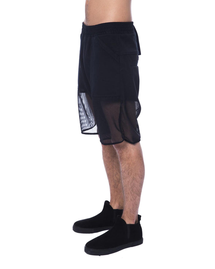 Short Transparent Textil Logo Shorts S Men