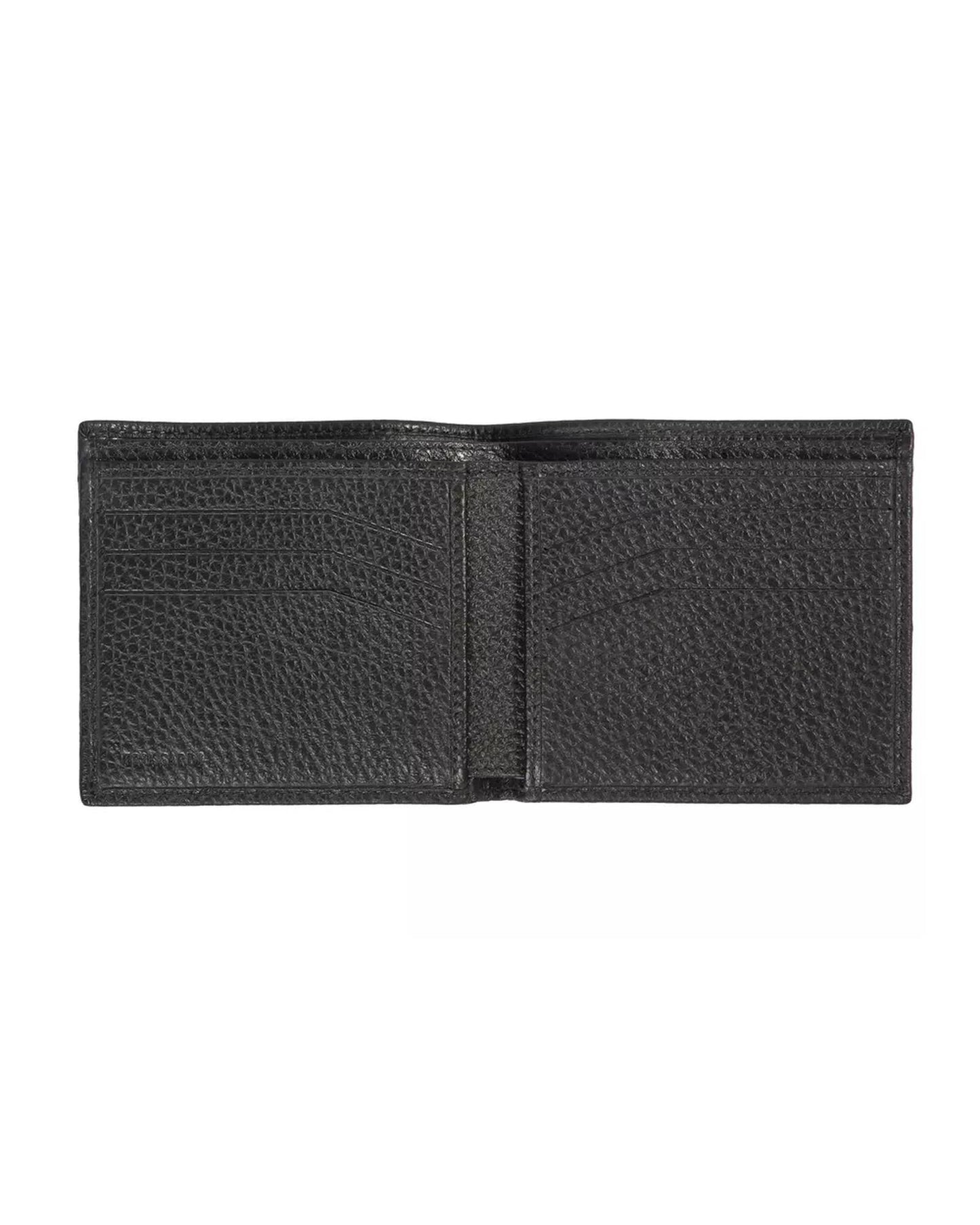 Embossed Leather Mens Wallet with Book Opening One Size Men