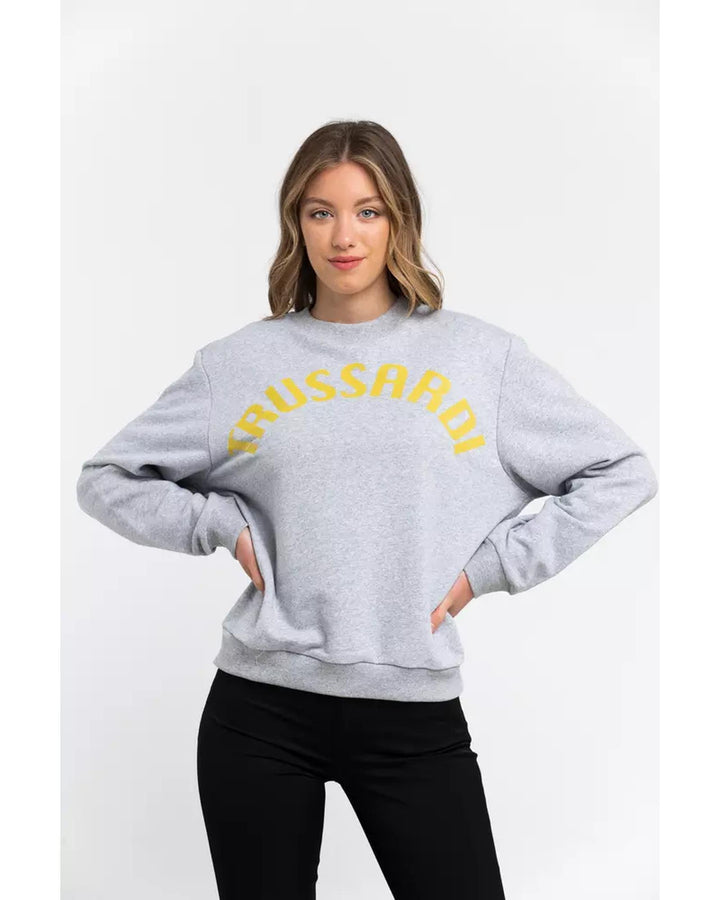 Oversized Maxi Lettering Sweatshirt with Dropped-shoulder Sleeves S Women