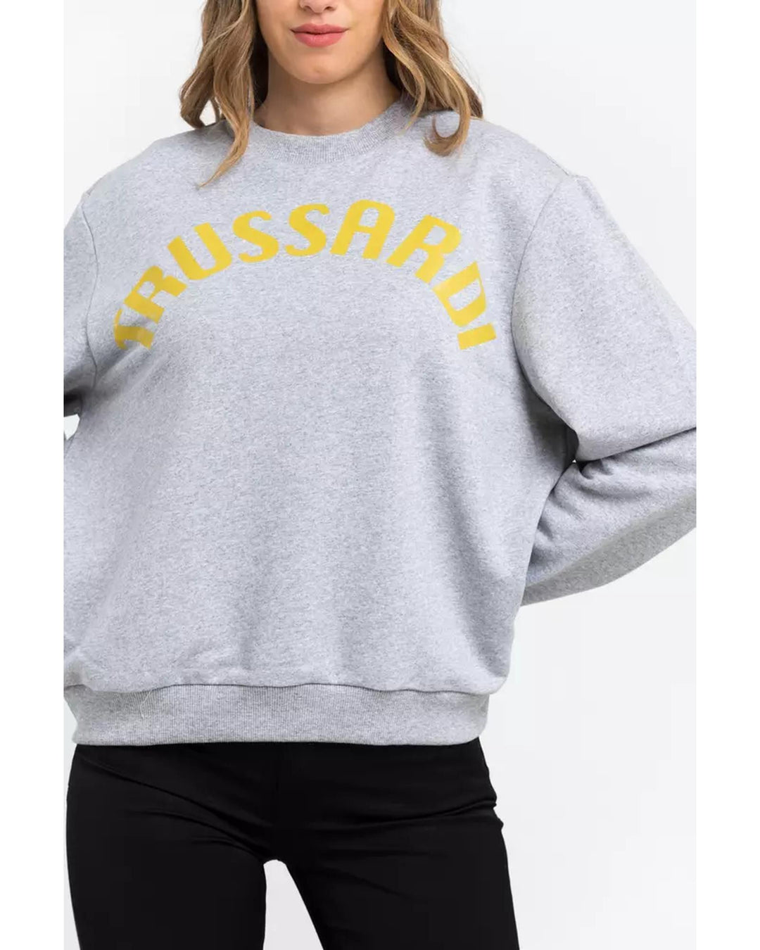 Oversized Maxi Lettering Sweatshirt with Dropped-shoulder Sleeves S Women