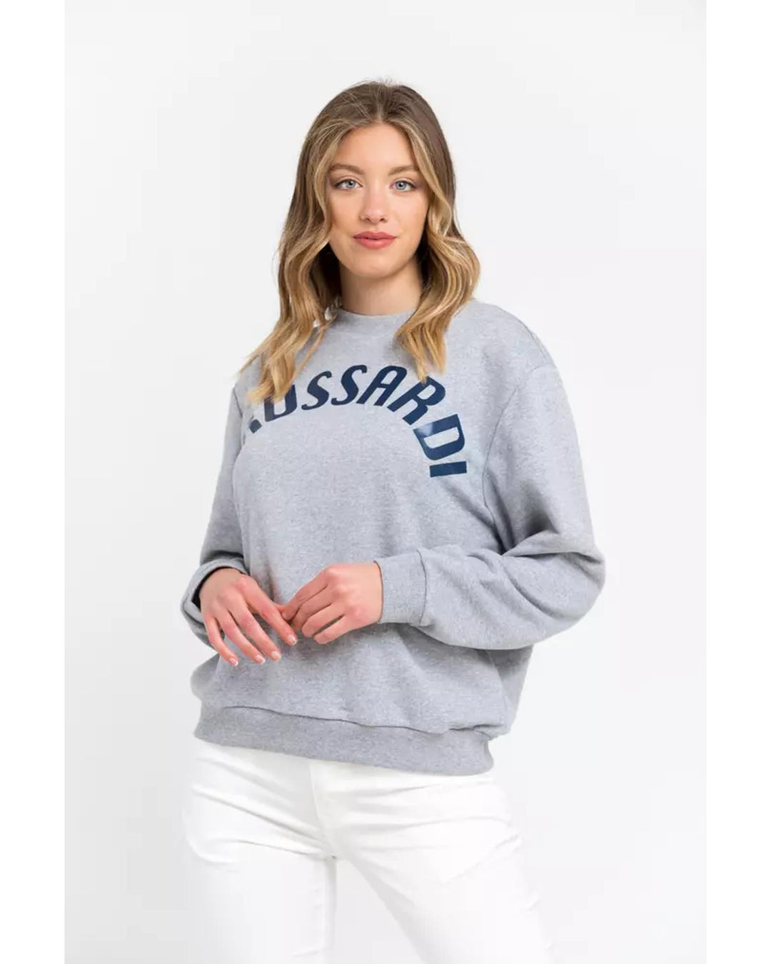 Oversized Round-neck Sweatshirt with Maxi Lettering XS Women