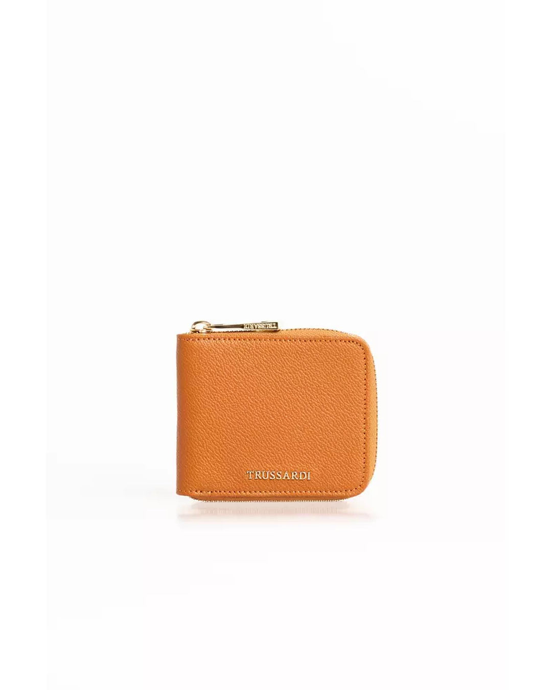 Trussardi Fine-grained Leather Wallet with Metal Lettering Logo One Size Women