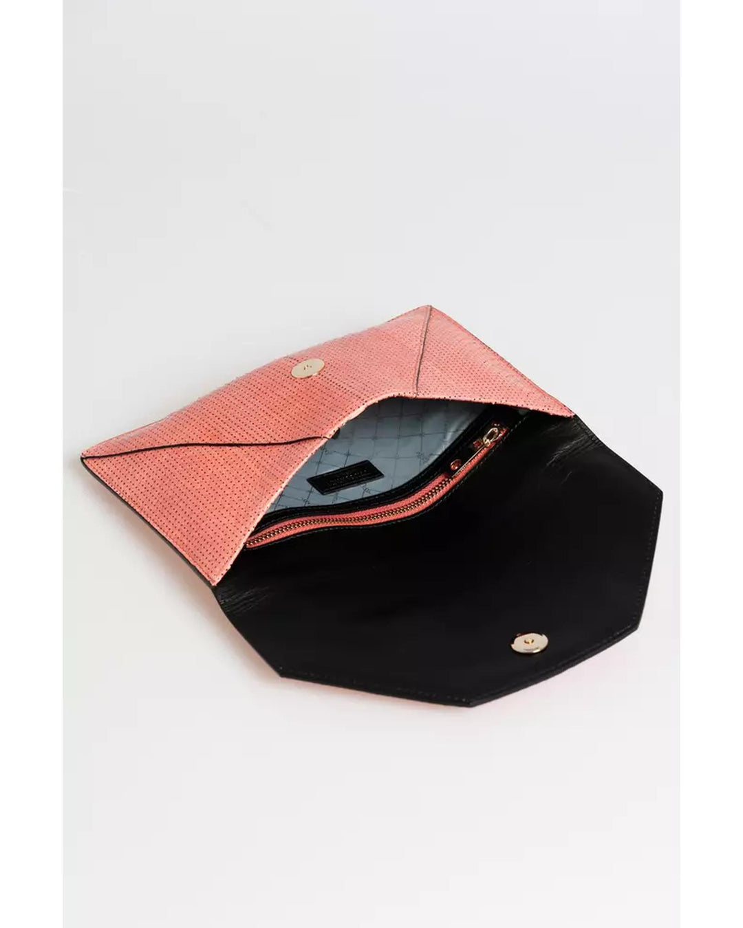 Envelope Clutch with Perforated Details in Elaphe Leather One Size Women