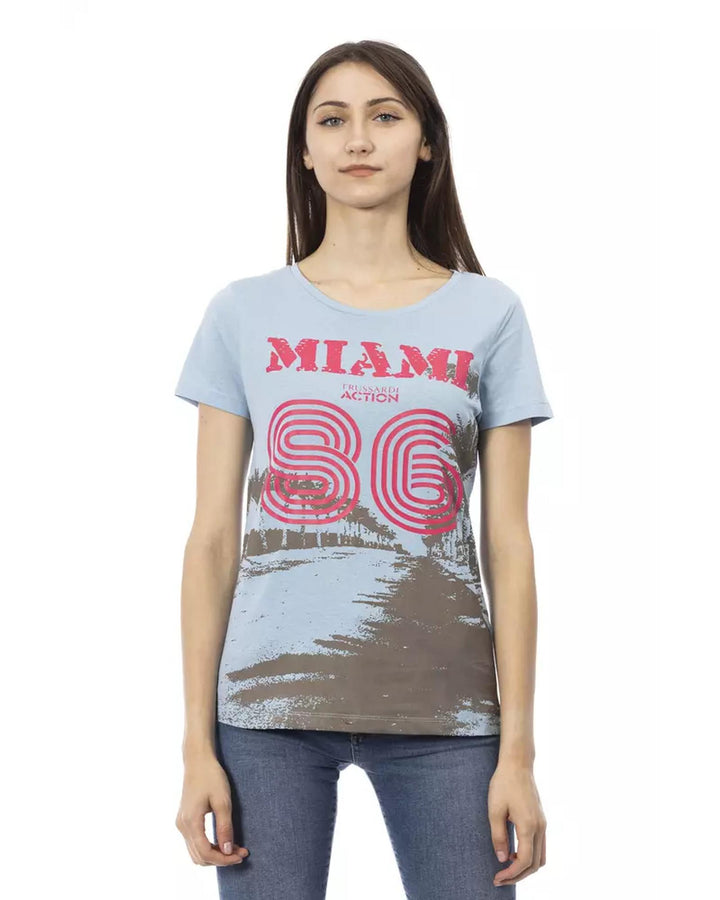 Short Sleeve T-shirt with Front Print L Women