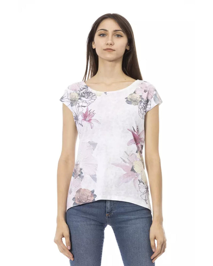 Short Sleeve T-shirt with Front Print L Women