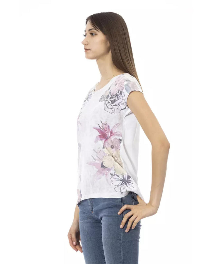 Short Sleeve T-shirt with Front Print L Women