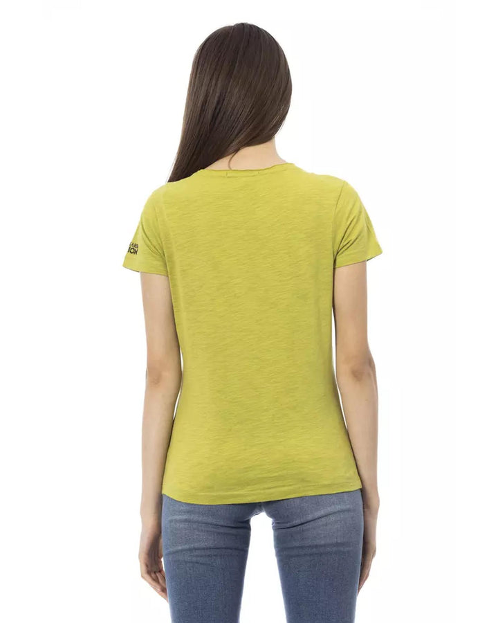 Short Sleeve T-shirt With Round Neck - Front Print L Women